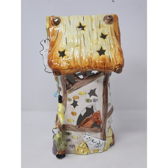 Vintage Porcelain Christmas In Cobblestone Village Nativity Scene - Picture 3 of 16